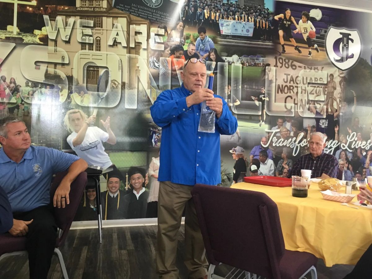 man in blue shirt 